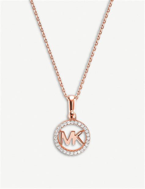 gold necklace michael kors|michael kors necklace rose gold.